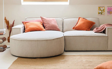 Canapé d'angle beige